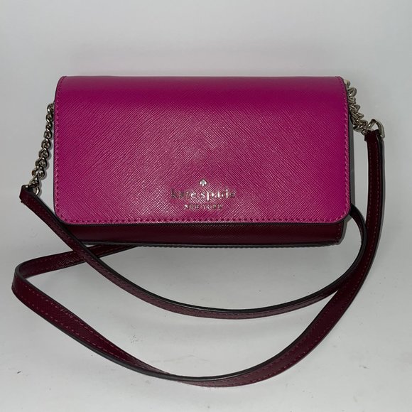 kate spade Handbags - Kate Spade Cameron Street Corin Leather Crossbody Bag Pink / Burgundy